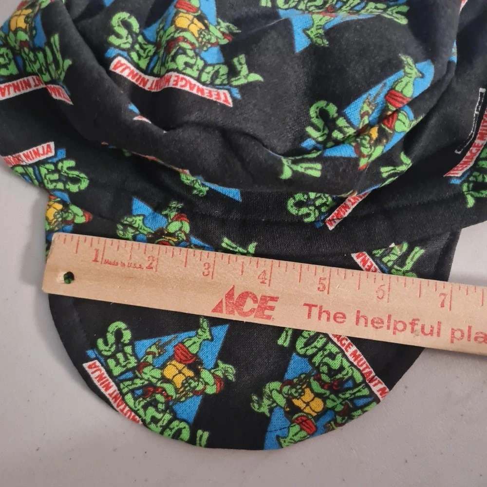 Vintage Teenage Mutant Ninja Turtles Hat Adult Raphael Painters Cap Handmade 90s